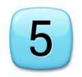Keycap Digit Five Emoji Lg