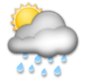 Sun Behind Rain Cloud Emoji Lg