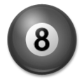 Pool 8 Ball Emoji Lg