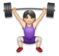 Woman Lifting Weights Emoji Lg