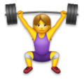 Woman Lifting Weights Emoji Lg