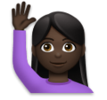Woman Raising Hand Emoji Lg