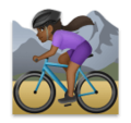 Woman Mountain Biking Emoji Lg