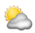 Sun Behind Cloud Emoji Lg