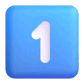 Keycap Digit One Emoji Microsoft-teams