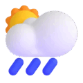 Sun Behind Rain Cloud Emoji Microsoft-teams