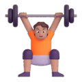 Person Lifting Weights Emoji Microsoft-teams