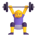 Woman Lifting Weights Emoji Microsoft-teams