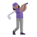 Woman Golfing Emoji Microsoft-teams