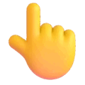 Backhand Index Pointing Up Emoji Microsoft-teams