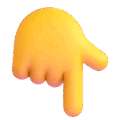 Backhand Index Pointing Down Emoji Microsoft-teams