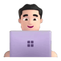 Man Technologist Emoji Microsoft-teams