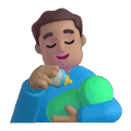 Man Feeding Baby Emoji Microsoft-teams