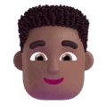 Man Curly Hair Emoji Microsoft-teams
