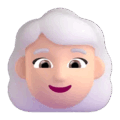 Woman White Hair Emoji Microsoft-teams