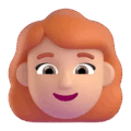Woman Red Hair Emoji Microsoft-teams