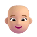 Woman Bald Emoji Microsoft-teams