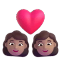 Couple With Heart Woman Woman Emoji Microsoft-teams