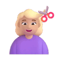 Woman Getting Haircut Emoji Microsoft-teams