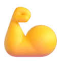 Flexed Biceps Emoji Microsoft-teams