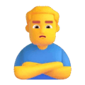 Man Pouting Emoji Microsoft-teams