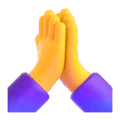 Folded Hands Emoji Microsoft-teams