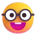 Nerd Face Emoji Microsoft-teams