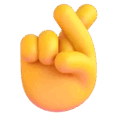 Crossed Fingers Emoji Microsoft-teams