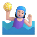 Woman Playing Water Polo Emoji Microsoft-teams