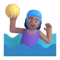 Woman Playing Water Polo Emoji Microsoft-teams