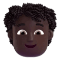 Person Curly Hair Emoji Microsoft-teams