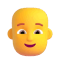 Person Bald Emoji Microsoft-teams