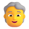 Person White Hair Emoji Microsoft-teams