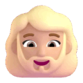 Woman Beard Emoji Microsoft-teams