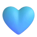 Light Blue Heart Emoji Microsoft-teams