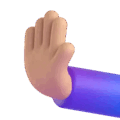 Leftwards Pushing Hand Emoji Microsoft-teams