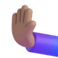 Leftwards Pushing Hand Emoji Microsoft-teams