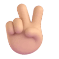 Victory Hand Emoji Microsoft-teams