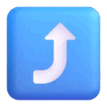 Right Arrow Curving Up Emoji Microsoft-teams