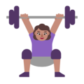 Woman Lifting Weights Emoji Windows