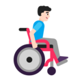 Man In Manual Wheelchair Facing Right Emoji Windows