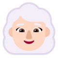 Woman White Hair Emoji Windows