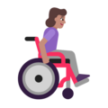 Woman In Manual Wheelchair Facing Right Emoji Windows