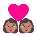 Couple With Heart Woman Woman Emoji Windows
