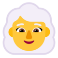 Woman White Hair Emoji Windows