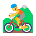 Person Mountain Biking Emoji Windows