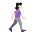 Woman Walking Facing Right Emoji Windows