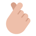 Hand With Index Finger And Thumb Crossed Emoji Windows