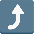 Right Arrow Curving Up Emoji Mozilla