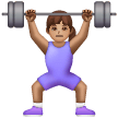 Woman Lifting Weights Emoji Samsung